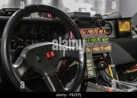 Las-Vegas, USA, septembre 2016 DMC DeLorean Retour vers le futur film exebition sur voiture auto Banque D'Images