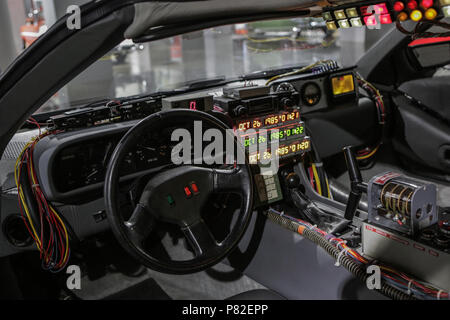 Las-Vegas, USA, septembre 2016 DMC DeLorean Retour vers le futur film exebition sur voiture auto Banque D'Images