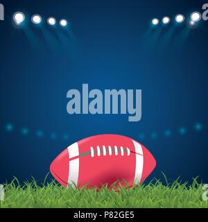 Illustartion de football américain ball isolated on white Illustration de Vecteur