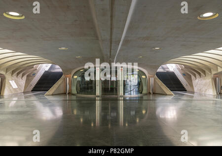 La gare de Liège Guillemins en Belgique, architecte Santiago Calatrava Banque D'Images