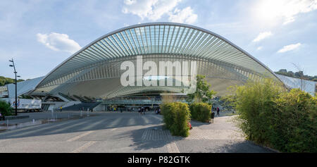 La gare de Liège Guillemins en Belgique, architecte Santiago Calatrava Banque D'Images