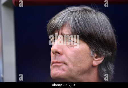 Moscou, Russie - le 17 juin : Joachim Low, Manager de l'Allemagne pendant la Coupe du Monde FIFA 2018 Russie Groupe F match entre l'Allemagne et le Mexique au stade Luzhniki le 17 juin 2018 à Moscou, Russie. (Photo de Lukasz Laskowski/PressFocus/MO Media) Banque D'Images