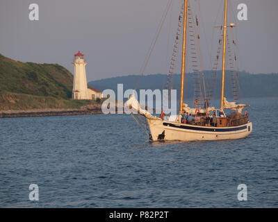 Voilier dans le port de Halifax Banque D'Images