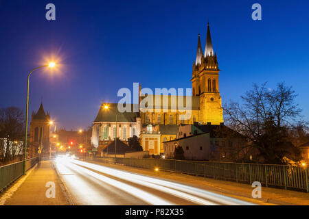 La Cathédrale Basilique de Sainte Marie de l'Assomption à Wloclawek. Wloclawek, Pologne, voïvodie de Cujavie-Poméranie. Banque D'Images