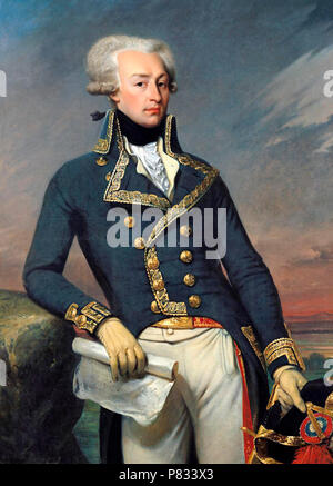 Portrait de Gilbert Motier le marquis de La Fayette comme un lieutenant-général, 1791 - 1834, Cour Joseph-Desire Banque D'Images