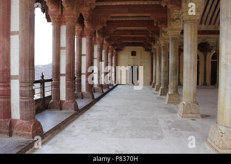 Diwan-i-Khas Fort Amber, l'un des attraits de l'Amber Palace est le Diwan-i-Khas ou la salle d'audience privée. Banque D'Images