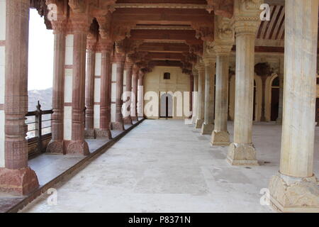 Diwan-i-Khas Fort Amber, l'un des attraits de l'Amber Palace est le Diwan-i-Khas ou la salle d'audience privée. Banque D'Images