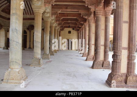 Diwan-i-Khas Fort Amber, l'un des attraits de l'Amber Palace est le Diwan-i-Khas ou la salle d'audience privée. Banque D'Images