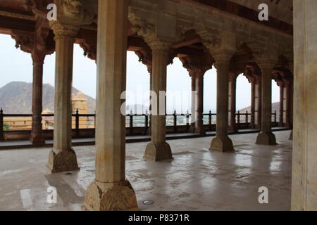 Diwan-i-Khas Fort Amber, l'un des attraits de l'Amber Palace est le Diwan-i-Khas ou la salle d'audience privée. Banque D'Images