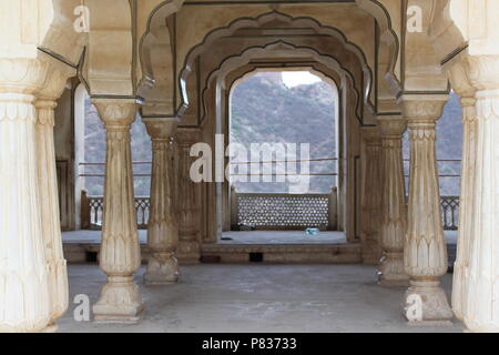 Diwan-i-Khas Fort Amber, l'un des attraits de l'Amber Palace est le Diwan-i-Khas ou la salle d'audience privée. Banque D'Images