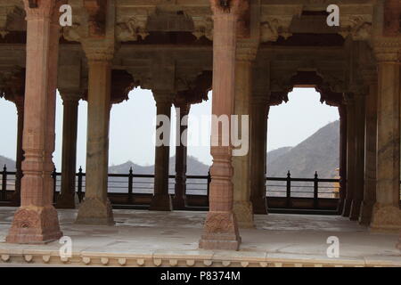 Diwan-i-Khas Fort Amber, l'un des attraits de l'Amber Palace est le Diwan-i-Khas ou la salle d'audience privée. Banque D'Images