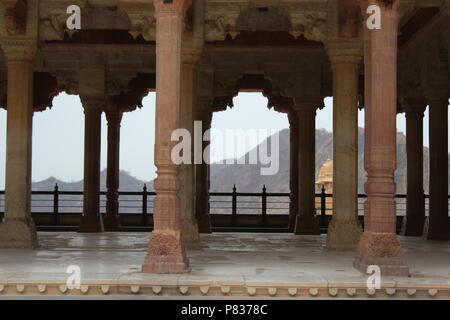 Diwan-i-Khas Fort Amber, l'un des attraits de l'Amber Palace est le Diwan-i-Khas ou la salle d'audience privée. Banque D'Images