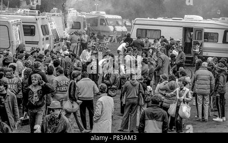 Stanford, Californie, USA. 20 Jan, 1985. Fans de boire et manger dans le Super Bowl XIX hayon sur le campus de l'Université de Stanford. Les San Francisco 49ers défait les Miami Dolphins 38-16 le dimanche, Janvier 20, 1985. Crédit : Al Golub/ZUMA/Alamy Fil Live News Banque D'Images