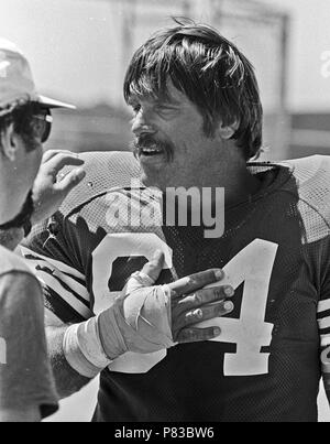 Rocklin, Californie, USA. 3e août 1982. San Francisco 49ers training camp le 3 août 1982 à Sierra College, Rocklin, en Californie. San Francisco 49ers linebacker Jack Lee Reynolds Crédit : Al Golub/ZUMA/Alamy Fil Live News Banque D'Images