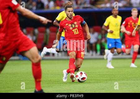 Arène de Kazan, Kazan, Russie. 6 juillet, 2018. Eden Hazard (BEL), 6 juillet 2018 - Football/soccer : la Russie Coupe du Monde 2018 match de quart de finale entre le Brésil - Belgique à Kazan, Kazan, Russie. Credit : Yohei Osada/AFLO SPORT/Alamy Live News Banque D'Images