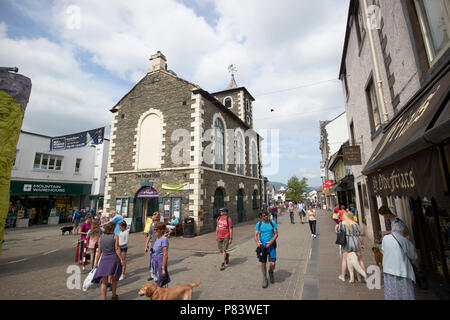 Le moot hall au Market Square tourist information centre england uk keswick Banque D'Images