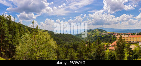Panorama avec des paysages de montagne dans le parc national de Pirin, Bulgarie Banque D'Images