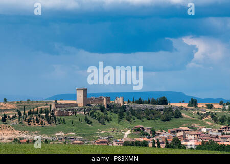 Château de Peñaranda de Duero, Castille et León, Espagne Banque D'Images