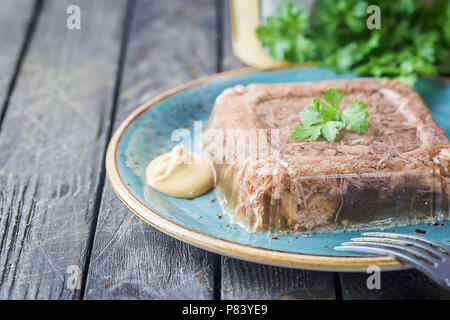 La viande gelée maison Banque D'Images