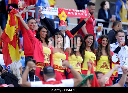 KALININGRAD, Russie - le 25 juin : Fans Espagne lors de la Coupe du Monde FIFA 2018 Russie Groupe B match entre l'Espagne et le Maroc au stade de Kaliningrad le 25 juin 2018 à Kaliningrad, Russie. (Photo de Norbert/Barczyk PressFocus/MO Media) Banque D'Images