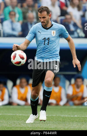 NIZHNY NOVGOROD, RUSSIE - 6 juillet : Cristhian Stuani de l'Uruguay l'équipe nationale pendant la Coupe du Monde FIFA 2018 Russie trimestre dernier match entre l'Uruguay et la France au Stade de France le 6 juillet 2018 à Nijni Novgorod, Russie. (MB) Banque D'Images