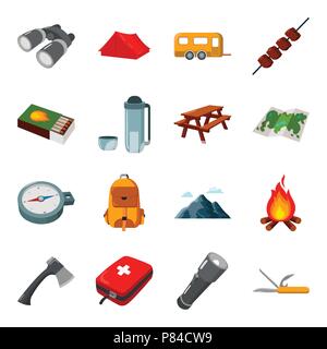 Ax,,sac,banc,jumelles,camp camp,camping,location,caravane,caricature,collection,la poitrine,compas,équipement,design,bois,lampe,randonnées,gris,illustration,isolé,kebab,couteau,logo,carte,match,viande,médecine,montagne,nature,la nuit,,parking,set,signer l'été,symbole,tente,thermos,tourisme,tourisme,voyage,remorque,locations,web,vecteur vecteurs vecteur , Illustration de Vecteur