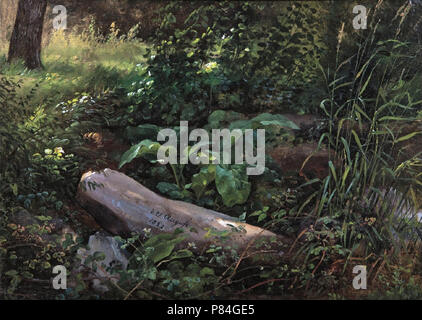 Johan Christian Clausen Dahl - le Grosser Garten Dresden (étude) Banque D'Images