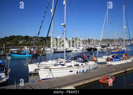 Town Quay, Lymington, Hampshire, Royaume-Uni Banque D'Images