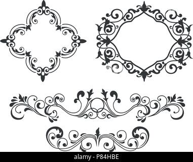 Éléments de conception et la décoration de la page set Illustration de Vecteur