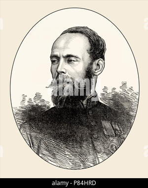 Monsieur Pierre Louis Napoléon Cavagnari, 1841 -1879, administrateur militaire britannique, de la bataille sur terre et mer, par James Grant Banque D'Images