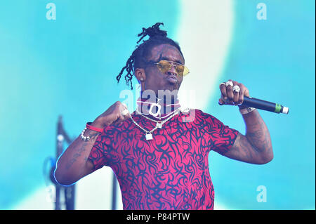 Lil'Uzi Vert d'effectuer le troisième jour du festival sans fil, à Finsbury Park, au nord de Londres. ASSOCIATION DE PRESSE Photo. Photo Date : Dimanche 8 juillet 2018. Crédit photo doit se lire : Matt Crossick/PA Wire. Banque D'Images