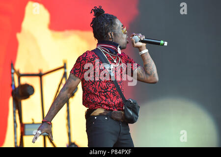 Lil'Uzi Vert d'effectuer le troisième jour du festival sans fil, à Finsbury Park, au nord de Londres. ASSOCIATION DE PRESSE Photo. Photo Date : Dimanche 8 juillet 2018. Crédit photo doit se lire : Matt Crossick/PA Wire. Banque D'Images