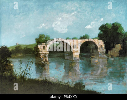 Gustave Courbet - 'Le Pont D'ambrussum Banque D'Images