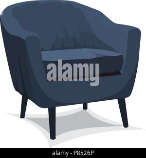 Fauteuil sur fond blanc Illustration de Vecteur