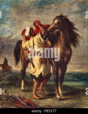 Eugène Delacroix - Selle son Cheval Arabe Banque D'Images