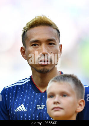 VOLGOGRAD, Russie - le 28 juin : Keisuke Honda du Japon pendant la Coupe du Monde FIFA 2018 Russie groupe H match entre le Japon et la Pologne à Volgograd Arena le 28 juin 2018 à Volgograd, Russie. (Photo de Lukasz Laskowski/PressFocus/MO Media/) Banque D'Images