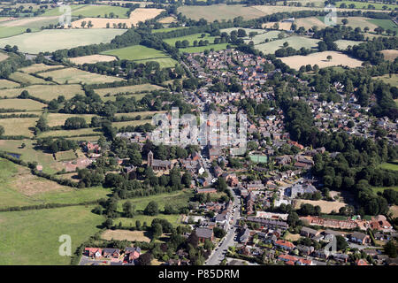 Vue aérienne de Warrington, Cheshire village Banque D'Images