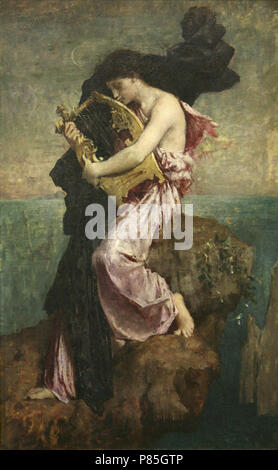 Jules Elie Delaunay - Sahpo embrassant sa lyre Banque D'Images