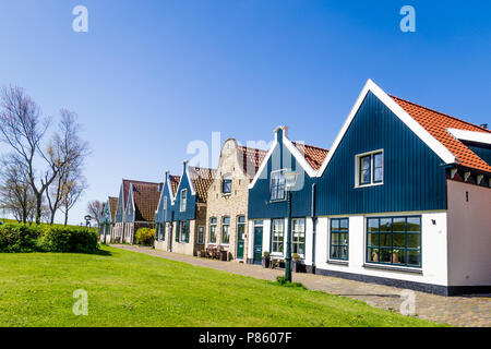 Sur l'île de Texel Oudeschild Village aux Pays-Bas Banque D'Images