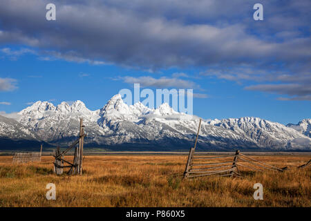 WY02795-00...WYOMING - la chaîne Teton Antelope Flats à Grand Teton National Park. Banque D'Images