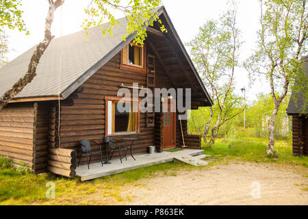 Palojarvi, Finlande - 19.06.2018 : Cabane sauvage finlandaise en parc national est pour les voyageurs en camping, Finlande Banque D'Images