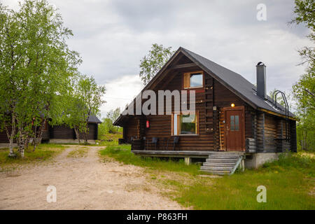 Palojarvi, Finlande - 19.06.2018 : Cabane sauvage finlandaise en parc national est pour les voyageurs en camping, Finlande Banque D'Images