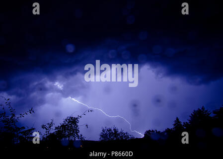 En Onweer bliksem Ardennen, orages et d'éclairs Ardennes Banque D'Images