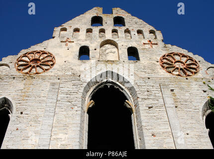 L'Église médiévale St Nicolai ruine dans l'île de Gotland, Visby, Suède. Banque D'Images