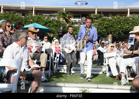 Newport Beach, Californie, USA. 8 juillet, 2018. Eric Marienthal effectuant au 20e Congrès Eric Marienthal et amis de grands espoirs Concert-bénéfice qui a eu lieu à l'hôtel Hyatt Regency de Newport Beach, en Californie, le 8 juillet 2018. Credit : Sheri Determan/Alamy Live News Banque D'Images