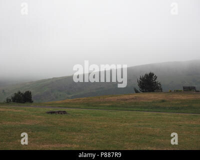 Arthur's Seat à Holyrood Park vu de Calton Hill, à Édimbourg, Royaume-Uni Banque D'Images