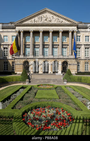 Entrée principale du Parlement belge Banque D'Images