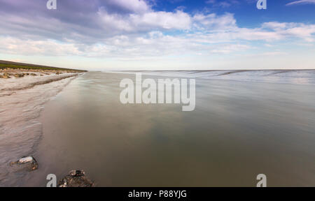 Wadddengebied bij Paesens/Mesch, Tidalflats à Paesens/Mesch Banque D'Images