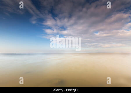 Wadddengebied bij Paesens/Mesch, Tidalflats à Paesens/Mesch Banque D'Images