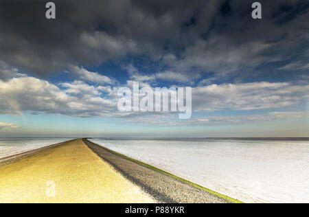 Wadddengebied bij Paesens/Mesch, Tidalflats à Paesens/Mesch Banque D'Images